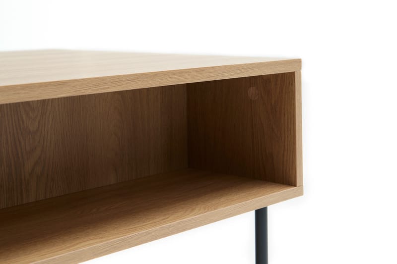Cyndy 110 cm suorakulmainen sohvapöytä laatikoilla vaaleaa puuta - Beige - Huonekalut - Pöytä & ruokailuryhmä - Sohvapöytä