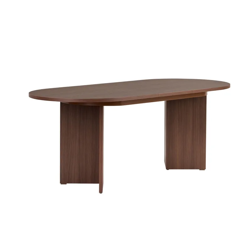 Dano-jatkettava ruokapöytä 160–200 cm, soikea, Pähkinäpuu