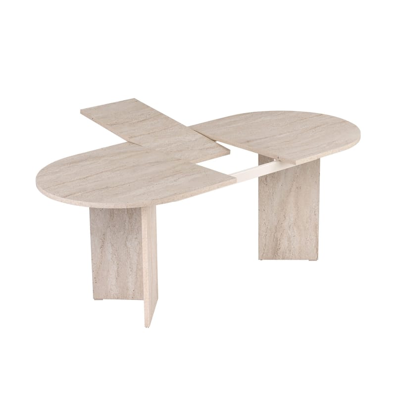 Dano Jatkettava ruokapöytä 160 cm - travertiini - Huonekalut - Pöytä & ruokailuryhmä - Ruokapöydät & keittiön pöydät