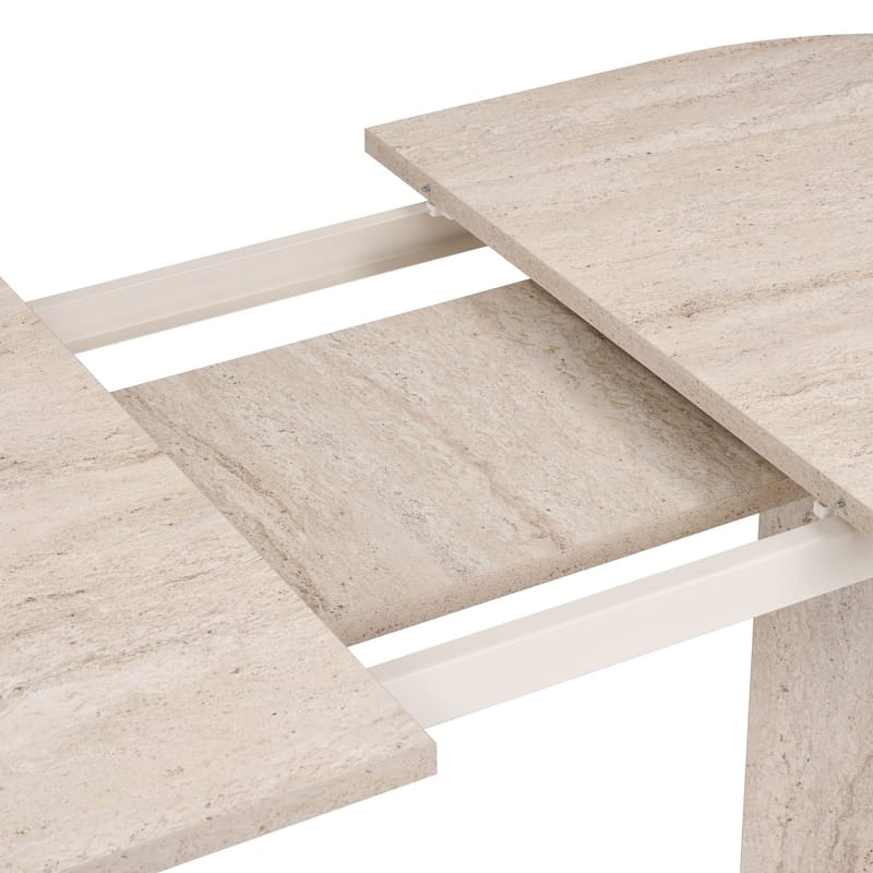 Dano Jatkettava ruokapöytä 160 cm - travertiini - Huonekalut - Pöytä & ruokailuryhmä - Ruokapöydät & keittiön pöydät