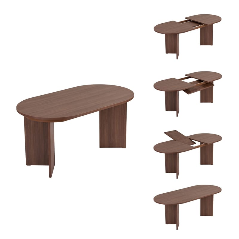 Dano Jatkettava ruokapöytä 160 cm - Pähkinä - Huonekalut - Pöytä & ruokailuryhmä - Ruokapöydät & keittiön pöydät