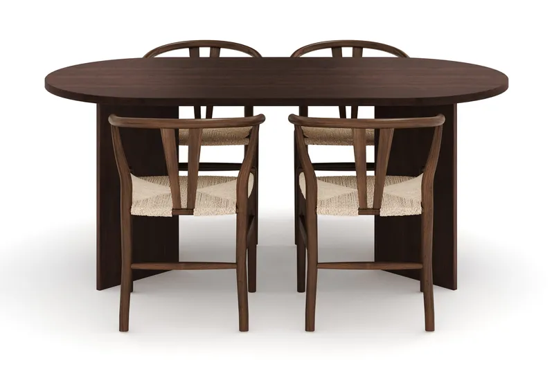 Dano Ruokapöytä 180 cm 4 Dastoori Ruokatuolit - Pähkinä - Huonekalut - Pöytä & ruokailuryhmä - Ruokailuryhmä