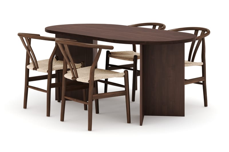 Dano Ruokapöytä 180 cm 4 Dastoori Ruokatuolit, Pähkinä