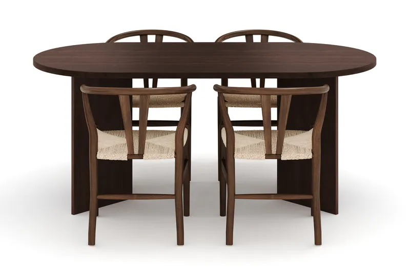 Dano Ruokapöytä 180 cm 4 Dastoori Ruokatuolit - Pähkinä - Huonekalut - Pöytä & ruokailuryhmä - Ruokailuryhmä