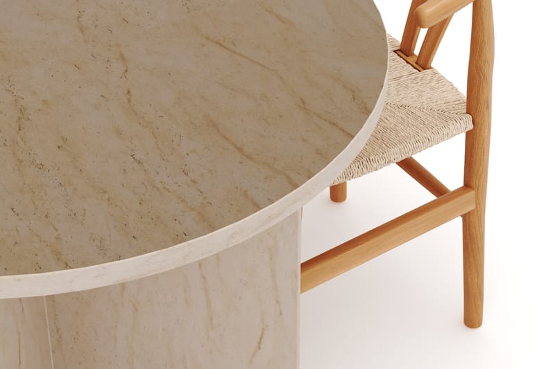 Dano Ruokapöytä 180 cm 4 Dezuid Ruokatuolit - Travertiini / Luonnonväri - Huonekalut - Pöytä & ruokailuryhmä - Ruokailuryhmä