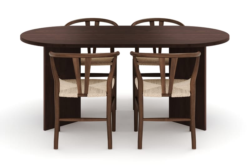 Dano Ruokapöytä 180 cm 4 Dezuid Ruokatuolit - Pähkinä - Huonekalut - Pöytä & ruokailuryhmä - Ruokailuryhmä