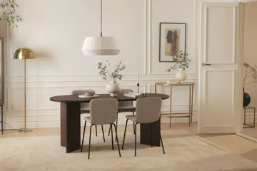 Dano Ruokapöytä 180 cm 4 Katy Ruokatuolit - Pähkinä / Greige - Huonekalut - Pöytä & ruokailuryhmä - Ruokailuryhmä