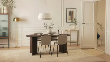 Dano Ruokapöytä 180 cm 4 Katy Ruokatuolit - Pähkinä / Greige - Huonekalut - Pöytä & ruokailuryhmä - Ruokailuryhmä