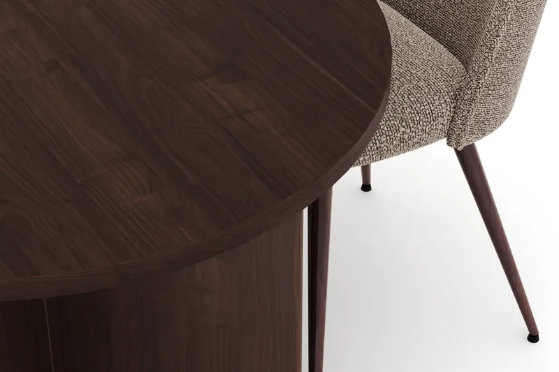 Dano Ruokapöytä 180 cm 4 Naira Plus Ruokatuolit - Pähkinä / Greige - Huonekalut - Pöytä & ruokailuryhmä - Ruokailuryhmä