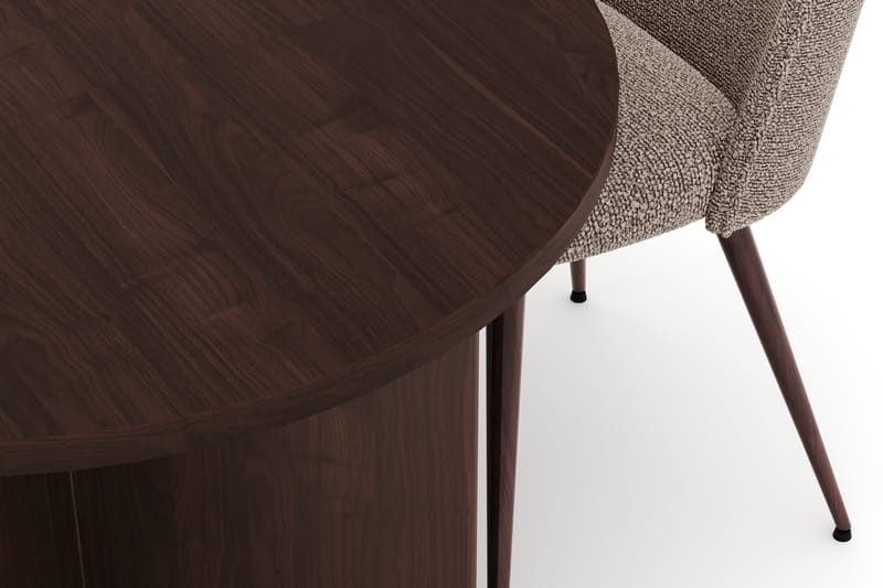 Dano Ruokapöytä 180 cm 4 Naira Plus Ruokatuolit - Pähkinä / Greige - Huonekalut - Pöytä & ruokailuryhmä - Ruokailuryhmä