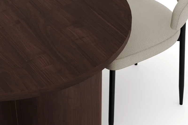 Dano Ruokapöytä 180 cm 4 Sawako Ruokatuolit - Pähkinä / Beige - Huonekalut - Pöytä & ruokailuryhmä - Ruokailuryhmä