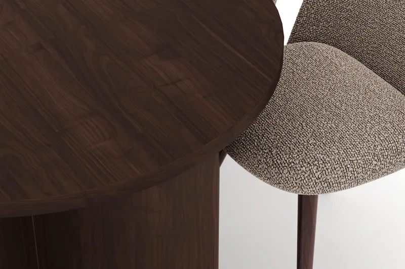 Dano Ruokapöytä 180 cm 6 Naira Plus Ruokatuolit - Pähkinä / Greige - Huonekalut - Pöytä & ruokailuryhmä - Ruokailuryhmä