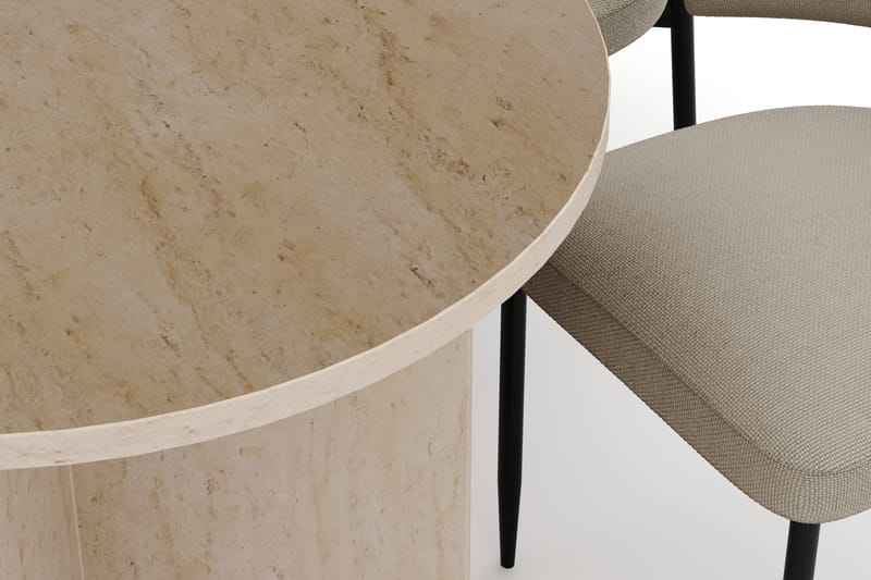 Dano Ruokapöytä 180 cm 6 Sawako Ruokatuolit - Travertiini / Beige - Huonekalut - Pöytä & ruokailuryhmä - Ruokailuryhmä