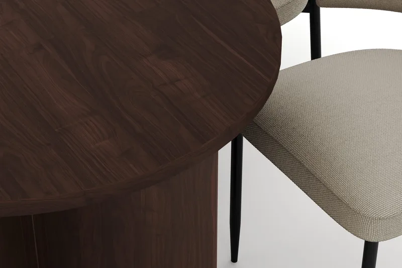 Dano Ruokapöytä 180 cm 6 Sawako Ruokatuolit - Pähkinä / Beige - Huonekalut - Pöytä & ruokailuryhmä - Ruokailuryhmä