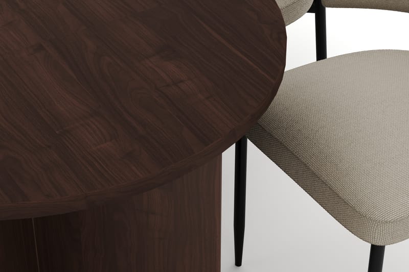 Dano Ruokapöytä 180 cm 6 Sawako Ruokatuolit - Pähkinä / Beige - Huonekalut - Pöytä & ruokailuryhmä - Ruokailuryhmä