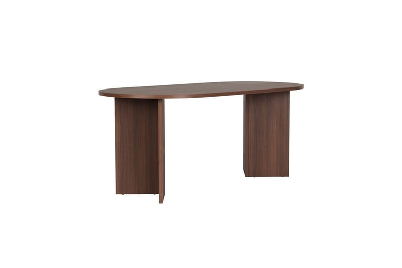 Dano Ruokapöytä 180 cm ja 4 Nibe Plus Ruokatuolia - Valkoinen/Ruskea - Huonekalut - Pöytä & ruokailuryhmä - Ruokailuryhmä