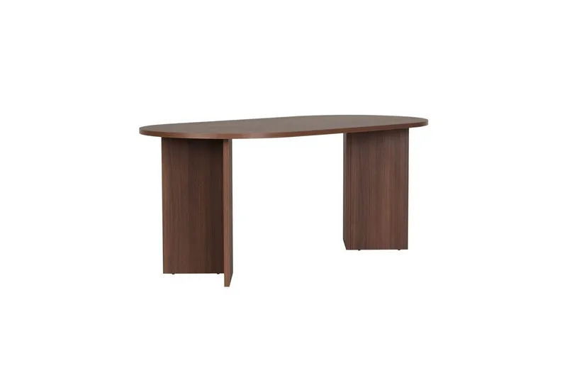 Dano Ruokapöytä 180 cm ja 6 Nibe Plus Ruokatuolia - Valkoinen/Ruskea - Huonekalut - Pöytä & ruokailuryhmä - Ruokailuryhmä