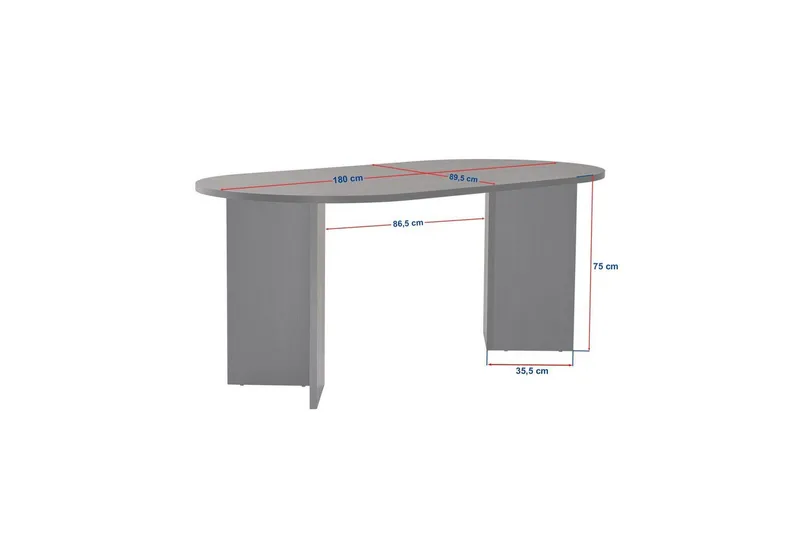 Dano Ruokapöytä 180 cm ovaali - Luonnonväri - Huonekalut - Pöytä & ruokailuryhmä - Ruokapöydät & keittiön pöydät