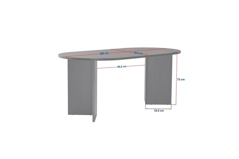 Dano Ruokapöytä 180 cm ovaali - Luonnonväri - Huonekalut - Pöytä & ruokailuryhmä - Ruokapöydät & keittiön pöydät