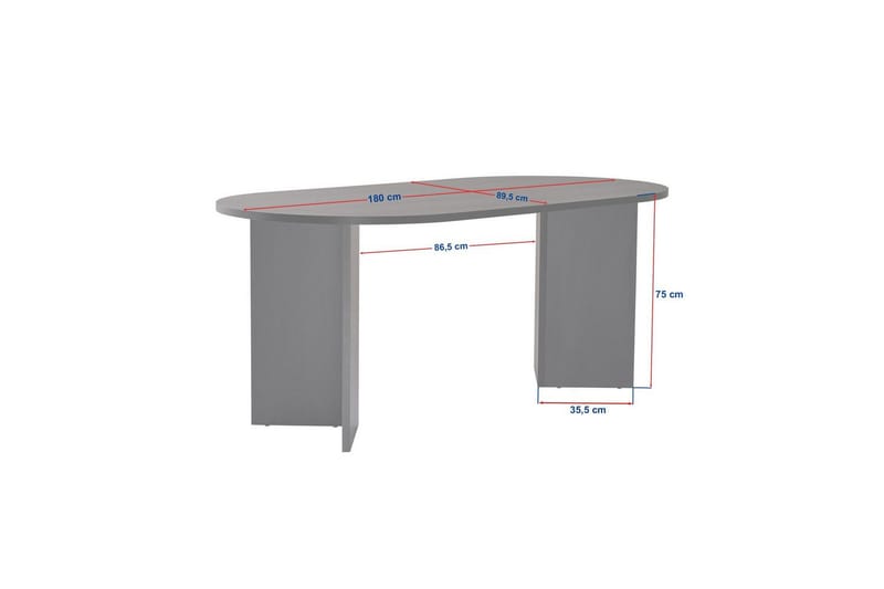 Dano Ruokapöytä 180 cm ovaali - Luonnonväri - Huonekalut - Pöytä & ruokailuryhmä - Ruokapöydät & keittiön pöydät