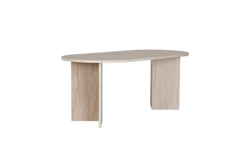 Dano Ruokapöytä 180 cm Soikea - Taupe - Huonekalut - Pöytä & ruokailuryhmä - Ruokapöydät & keittiön pöydät