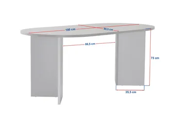 Dano Ruokapöytä 180 cm - Travertiin ja pähkinä - Huonekalut - Pöytä & ruokailuryhmä - Ruokapöydät & keittiön pöydät
