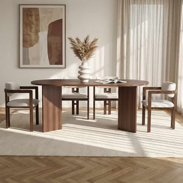 Dano ruokapöytä- ja tuolisetti 180x75x90 cm 5 osaa - Milano Walnut, Dark Walnut, White - Huonekalut - Pöytä & ruokailuryhmä - Ruokailuryhmä