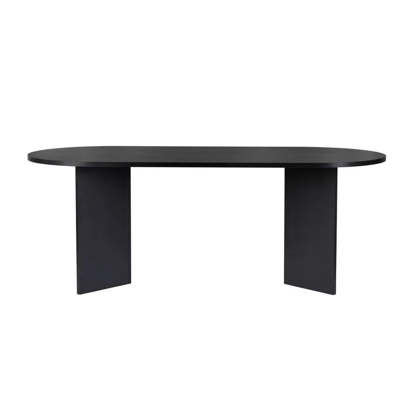 Dano Ruokapöytä Ovaali 200 cm - Musta - Huonekalut - Pöytä & ruokailuryhmä - Ruokapöydät & keittiön pöydät