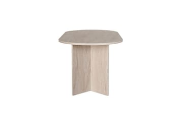 Dano soikea ruokapöytä 180x90 cm travertiinin näköisellä pinnalla - Beige - Huonekalut - Pöytä & ruokailuryhmä - Ruokapöydät & keittiön pöydät