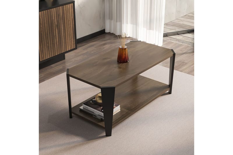 Dargaville Sohvapöytä 91 cm - Pähkinä/Musta - Huonekalut - Pöytä & ruokailuryhmä - Sohvapöytä