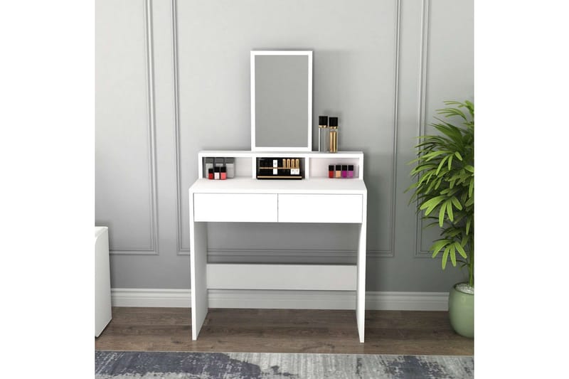 Dasina Kampauspöytä 80 cm - Valkoinen - Huonekalut - Pöytä & ruokailuryhmä - Meikki- & kampauspöydät