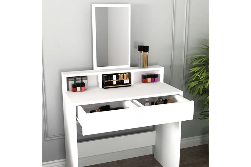 Dasina Kampauspöytä 80 cm - Valkoinen - Huonekalut - Pöytä & ruokailuryhmä - Meikki- & kampauspöydät