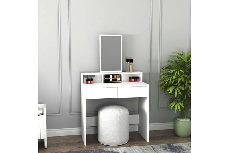 Dasina Kampauspöytä 80 cm - Valkoinen - Huonekalut - Pöytä & ruokailuryhmä - Meikki- & kampauspöydät