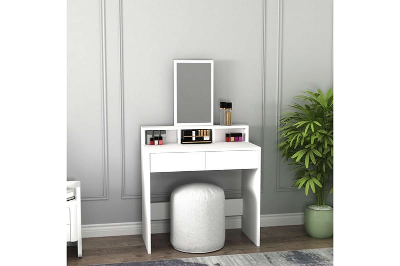 Dasina Kampauspöytä 80 cm - Valkoinen - Huonekalut - Pöytä & ruokailuryhmä - Meikki- & kampauspöydät