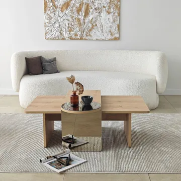Dasina sohvapöytä 105 cm - Bronzie/Sapphire Oak - Huonekalut - Pöytä & ruokailuryhmä - Sohvapöytä