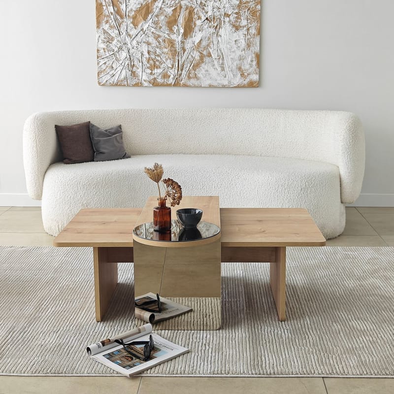 Dasina sohvapöytä 105 cm - Bronzie/Sapphire Oak - Huonekalut - Pöytä & ruokailuryhmä - Sohvapöytä
