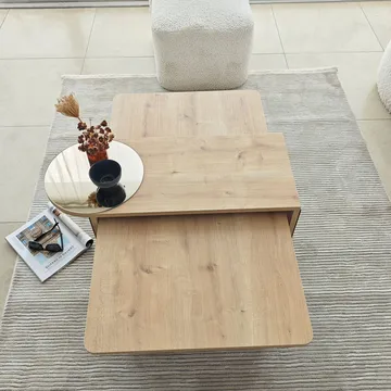 Dasina sohvapöytä 105 cm - Bronzie/Sapphire Oak - Huonekalut - Pöytä & ruokailuryhmä - Sohvapöytä