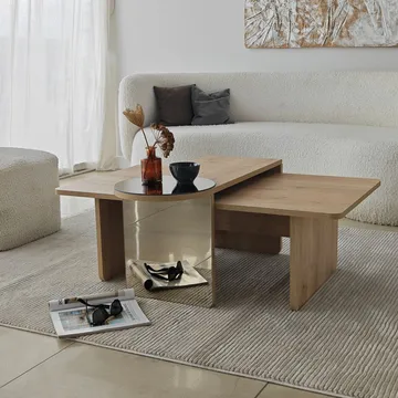 Dasina sohvapöytä 105 cm - Bronzie/Sapphire Oak - Huonekalut - Pöytä & ruokailuryhmä - Sohvapöytä