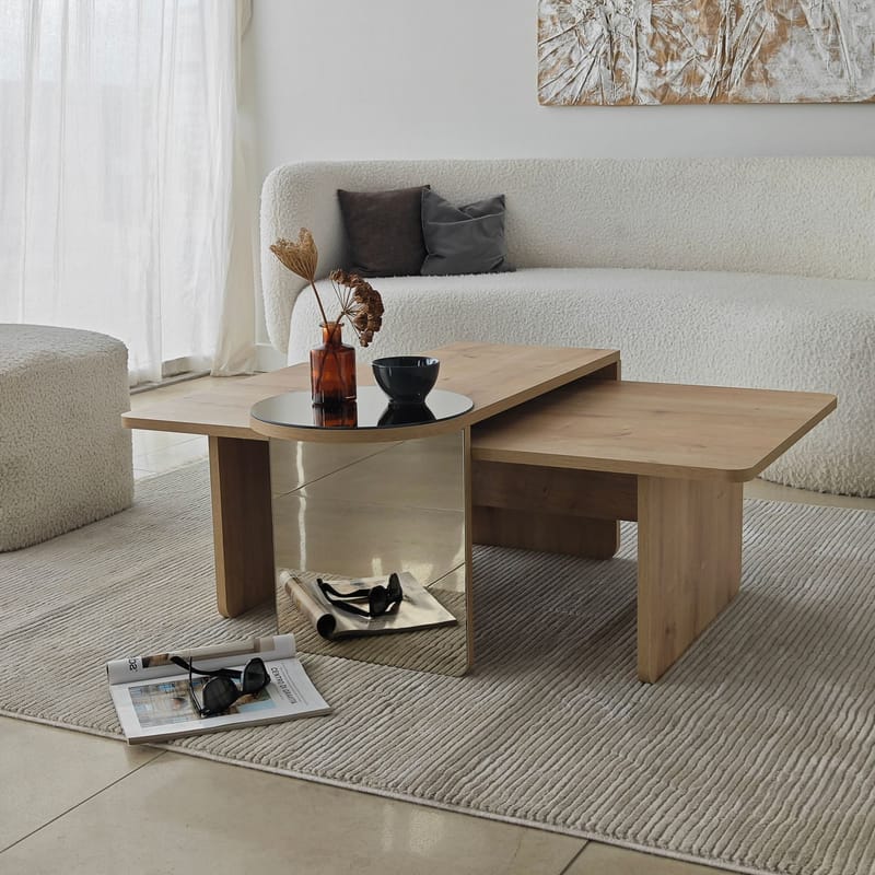 Dasina sohvapöytä 105 cm - Bronzie/Sapphire Oak - Huonekalut - Pöytä & ruokailuryhmä - Sohvapöytä