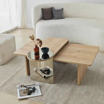 Dasina sohvapöytä 105 cm - Bronzie/Sapphire Oak - Huonekalut - Pöytä & ruokailuryhmä - Sohvapöytä