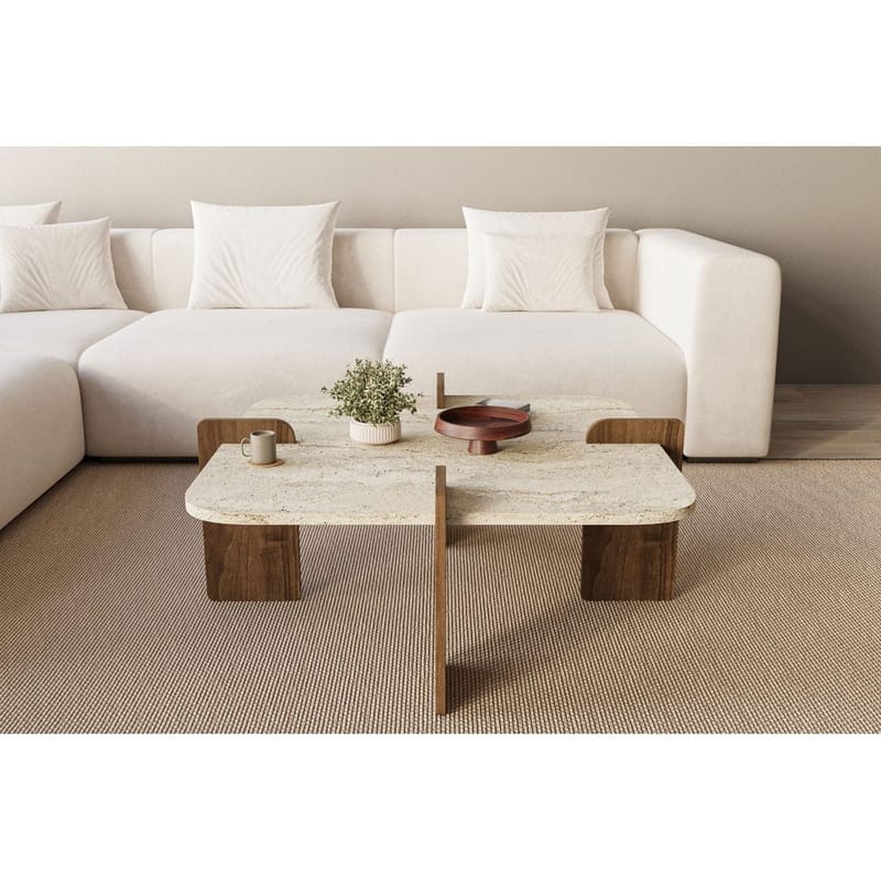 Denros Sohvapöytä 90 cm - Ruskea/Tummanruskea - Huonekalut - Pöytä & ruokailuryhmä - Sohvapöytä