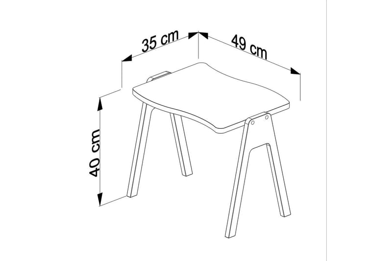 Derra Sohvapöytä 49 cm - Keskisävyinen puu - Huonekalut - Pöytä & ruokailuryhmä - Sohvapöytä