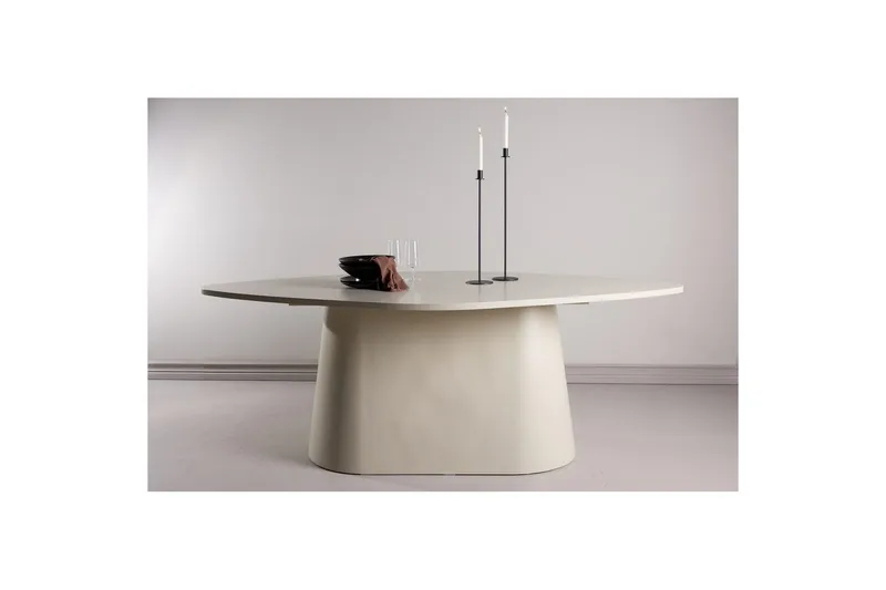 Diamond suuri soikea ruokapöytä 210 cm - Beige - Huonekalut - Pöytä & ruokailuryhmä - Ruokapöydät & keittiön pöydät