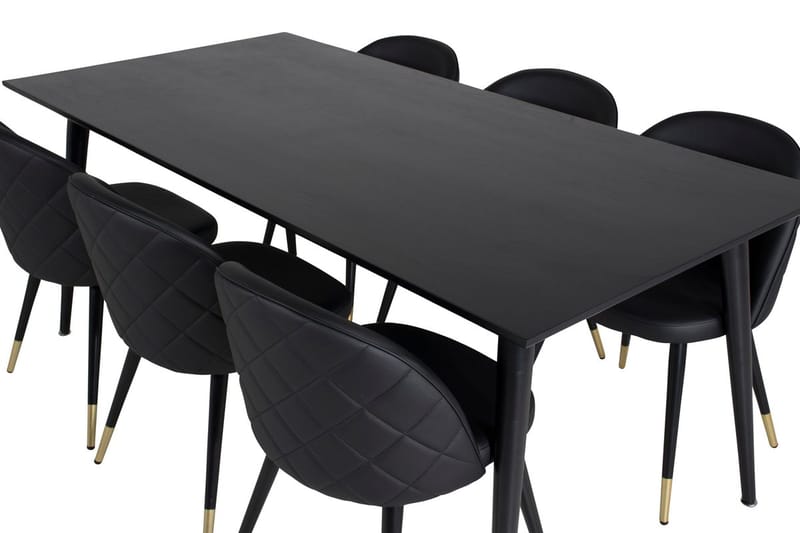 Dipp-ruokapöytä 180 cm ja 6 Velvet Deluxe -ruokatuolia - Huonekalut - Pöytä & ruokailuryhmä - Ruokailuryhmä
