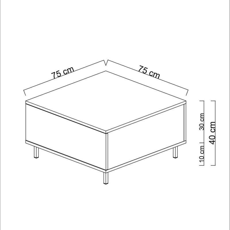 Djarhint Sohvapöytä 75 cm - Antrasiitti - Huonekalut - Pöytä & ruokailuryhmä - Sohvapöytä