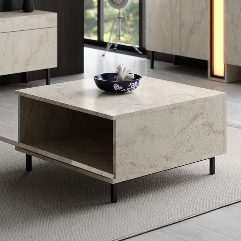 Djarhint Sohvapöytä 75 cm - travertiini - Huonekalut - Pöytä & ruokailuryhmä - Sohvapöytä