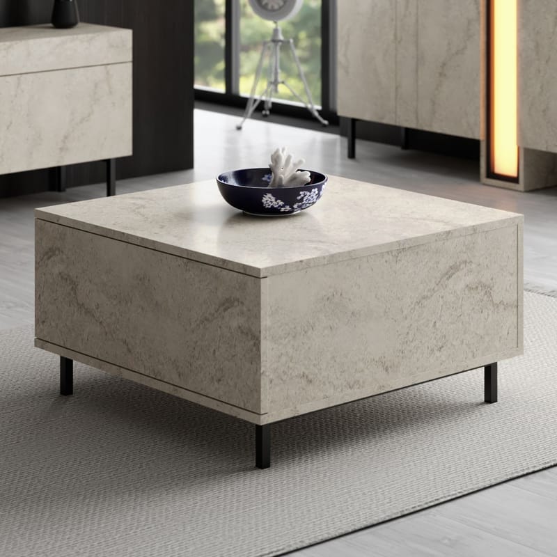 Djarhint Sohvapöytä 75 cm - travertiini - Huonekalut - Pöytä & ruokailuryhmä - Sohvapöytä