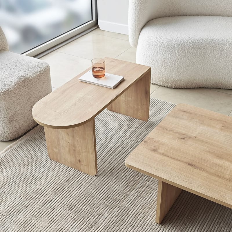 Djarhint Sohvapöytäsarja 82 cm - Pronssi ja Sapphire Oak - Huonekalut - Pöytä & ruokailuryhmä - Sohvapöytä