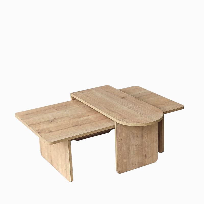 Djarhint Sohvapöytäsarja 82 cm - Pronssi ja Sapphire Oak - Huonekalut - Pöytä & ruokailuryhmä - Sohvapöytä