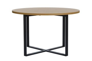 Dmitri Ruokapöytä 120 cm Pyöreä - Musta/Beige - Huonekalut - Pöytä & ruokailuryhmä - Ruokapöydät & keittiön pöydät